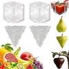 Matriță pentru modelarea fructelor pentru creșterea unor fructe unice, 4 buc. Matrițe creative pentru modelarea fructelor, Matrițe triunghiulare și cubice în formă de fructe pentru roșii/căpșuni pentru grădină, Crea