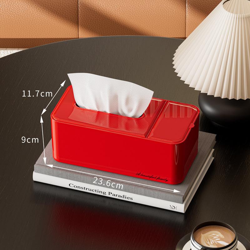 Creative Extractable Tissue Box White Plastic Toothpick Cotton Swab Storage Box Modern Dining Table Tissue Box Room Decoration
