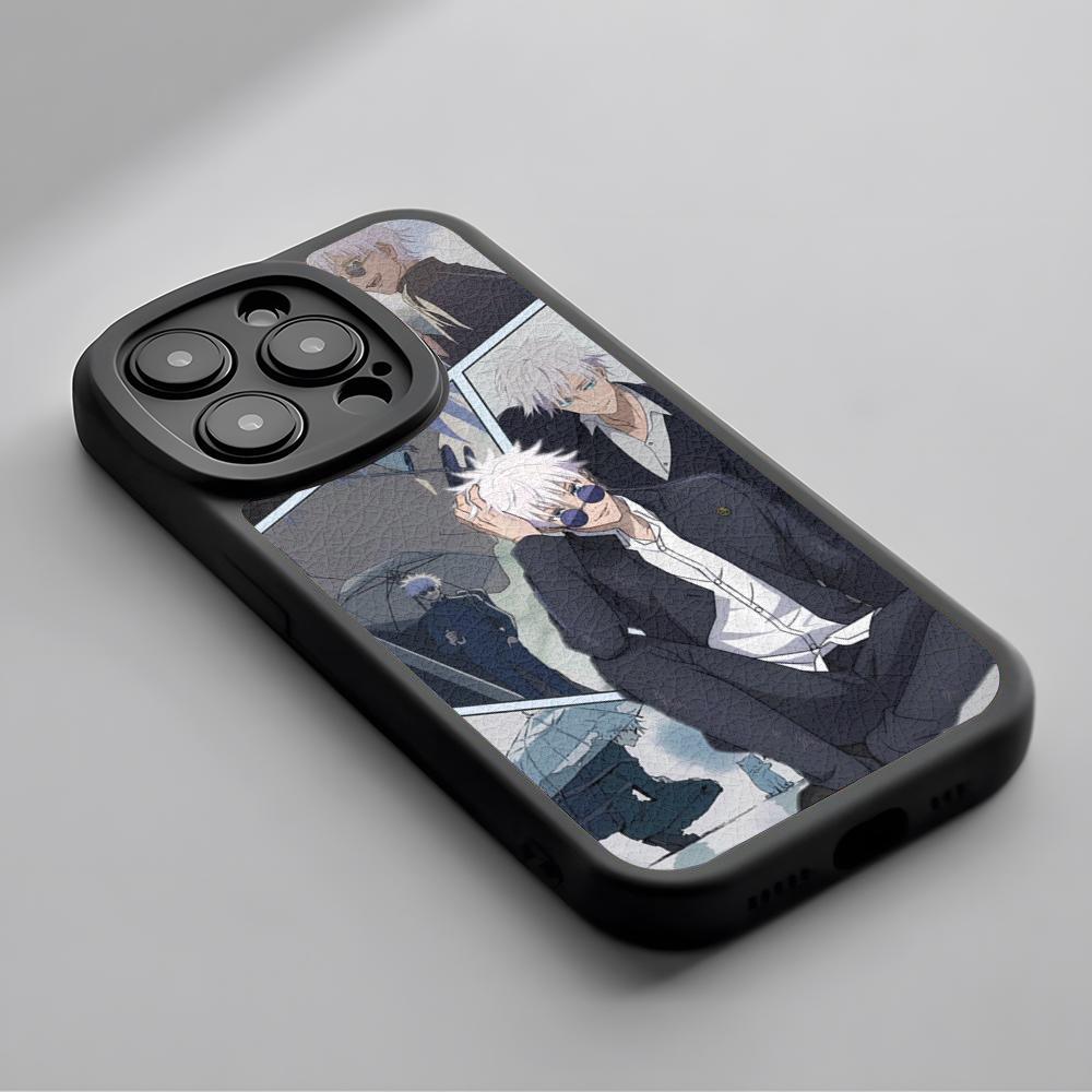 

Satoru gojo hot anime man design Phone Case For iPhone 16 15 14 13 12 11 Plus Pro Max Lambskin Silicone Cover black iPhone 13 Pro Max