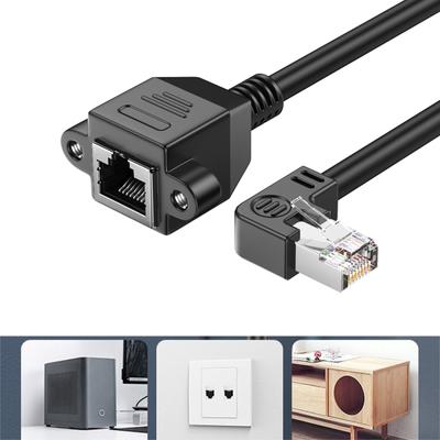 Rj45 Ethernet Uzatma Kablosu Erkek Dişi Cat5 Kablo Uzatma Kablosu Vidalı Delikli