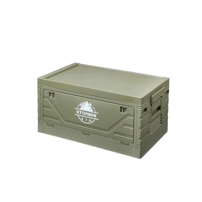 Foldable Wooden Lid Camping Storage Box & Extendable Picnic Table