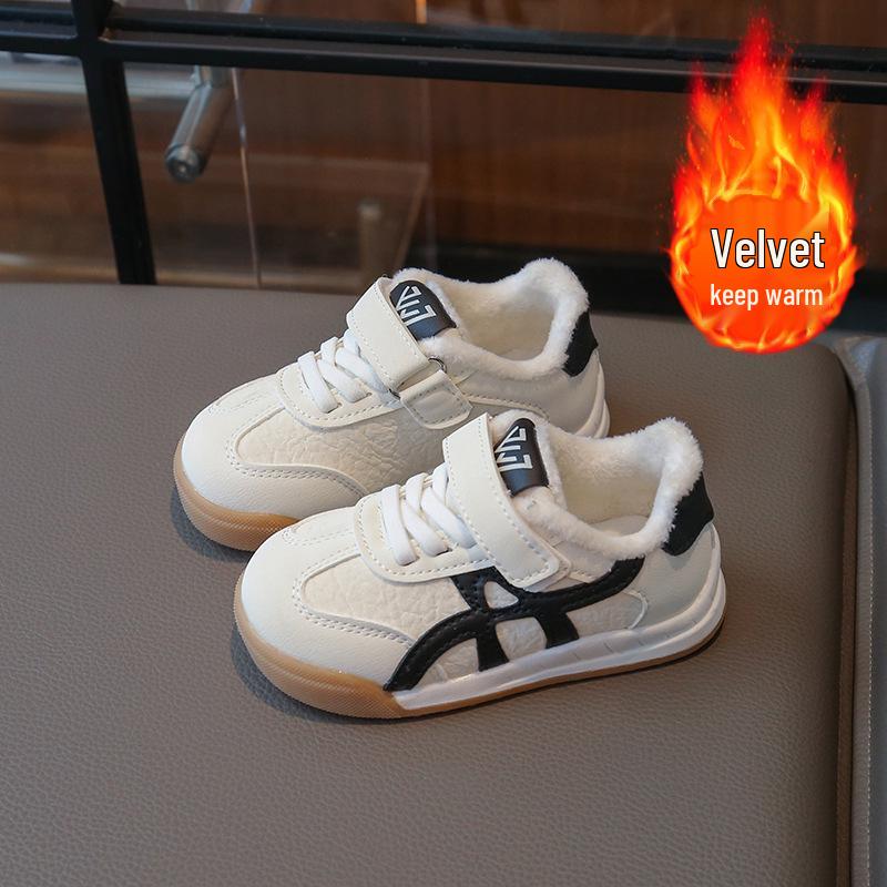 2025 Autumn/Winter Velvet Kids' Sports Shoes - Forrest Gump Style for Girls (1-6 Years)