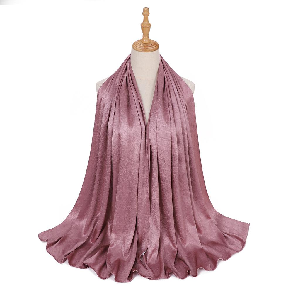 Malaysia's New Imitation Silk Smooth Satin Long Scarf Women's Shawl Head Scarves