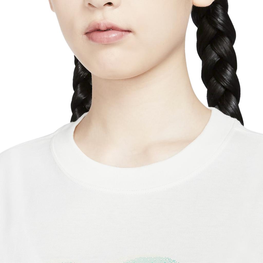 Nike Sportswear Essentials Graphic Print Comfortable Versatile Crew Neck Short Sleeve T-Shirt Women Tops Sail HM4594-133