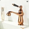 TLXT Luxury Rose Gold Brass Basin Faucet
