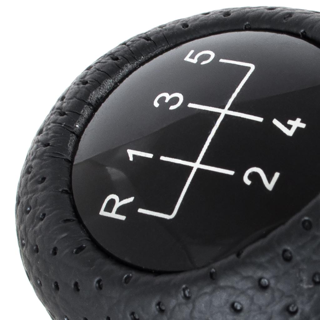 BMW E34 E36 E38 E39 E46 E60 E61 E87 E90 X3 X5 Shift Knob, Black Perforated Leather, 5-Speed