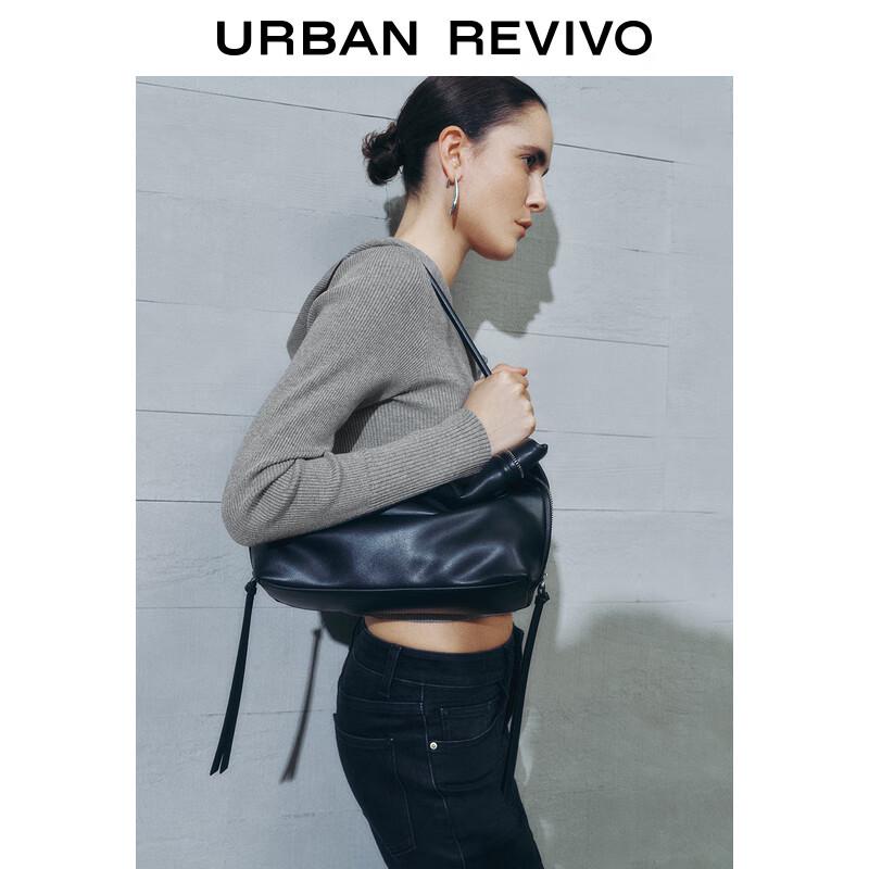 UR Women's Double Zipper Hooded Knit Cardigan