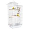 Bird Cage for Budgies, Finches, Canaries W/ Accessories, Toys, Tray, White