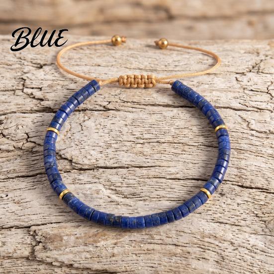 Daily Wear Bracelet Women Adjustable Length Natural Stone Beads Stackable