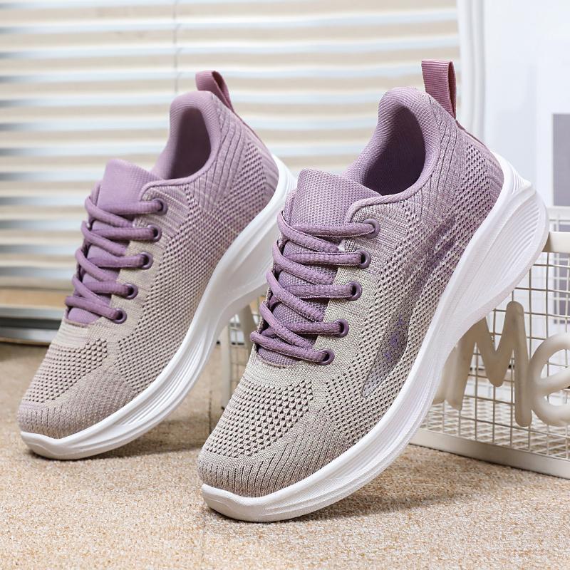 

2025 Women Shoes Summer Mesh Casual Women Lace-up Lightweight Thick Sole Breathable Outdoor Sports Running Shoes lady 36 хакі