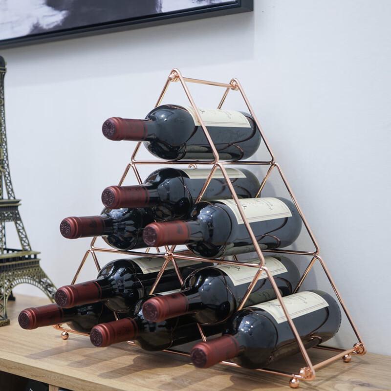 Miling Rose Gold Pyramid Detachable Wine Rack