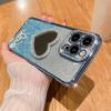 Love Heart Diamond Mirror Clear Silicone Phone Case For Iphone 14 13 12 11 Pro Max Gradient Glitter Transparent Protector Cover