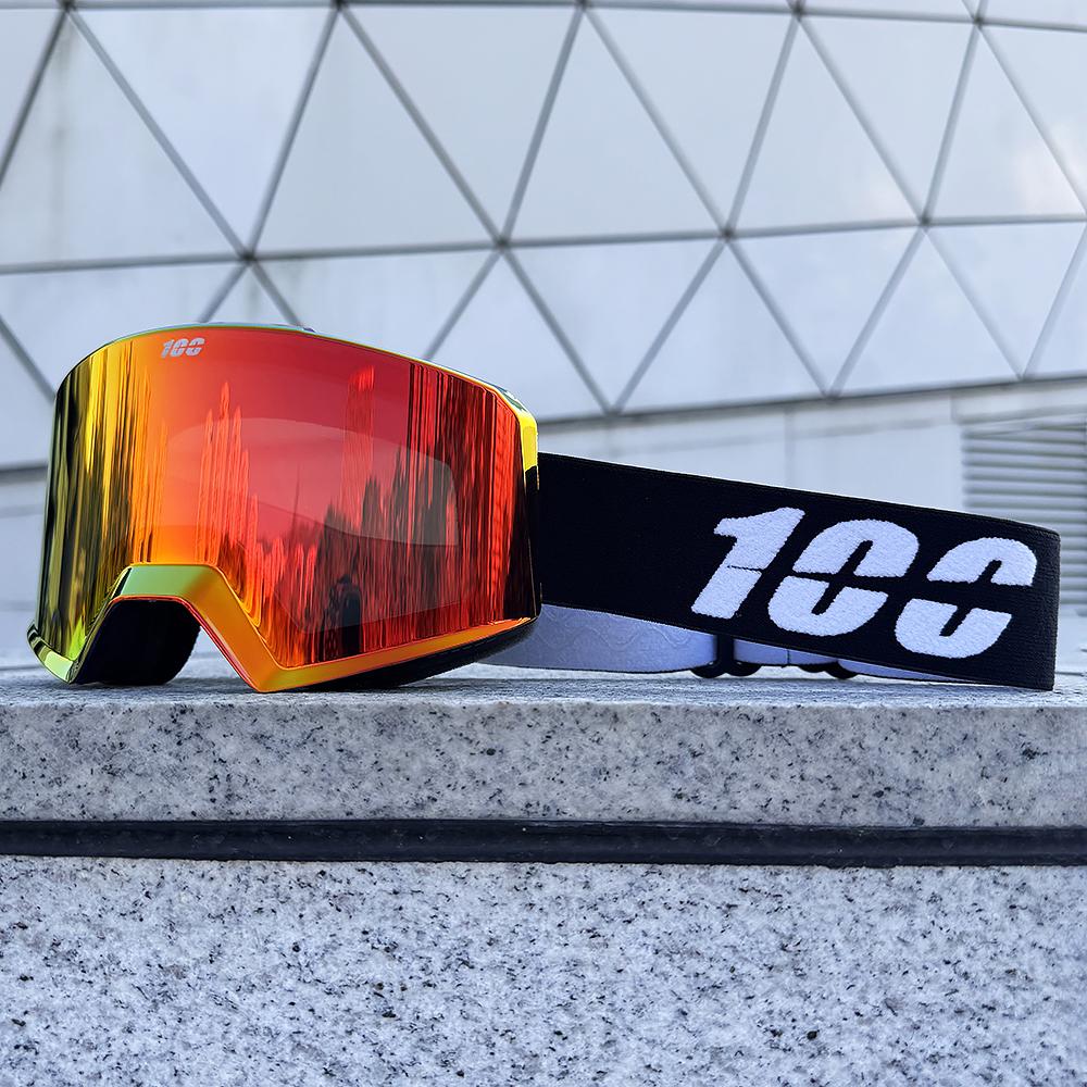 Magnetické lyžařské brýle Dvouvrstvé HD sklo Lyžování Proti zamlžování UV400 Snowboardové brýle Muži Ženy Lyžařské brýle Ochranné brýle