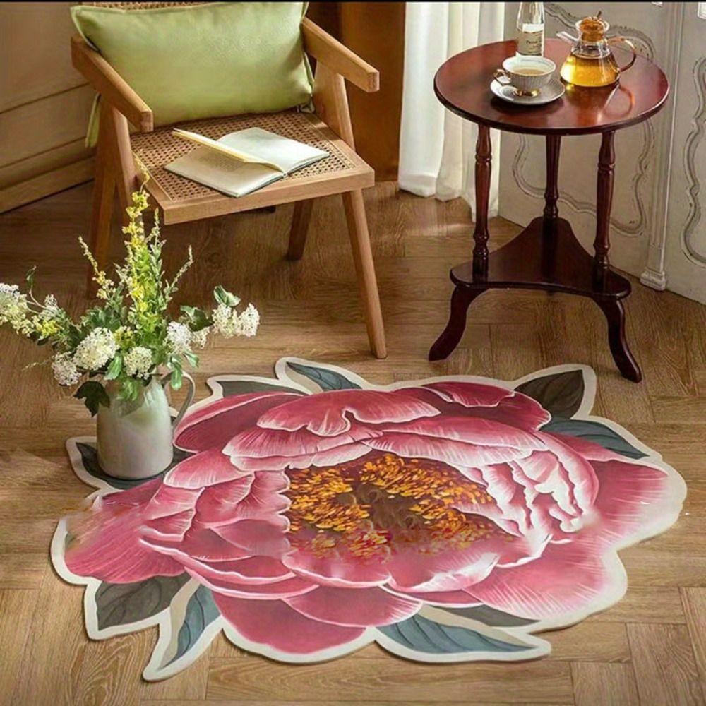 

Sunflower Pattern Living Room Carpet Irregular Anti-slip Mat Doormat Floor Mat Home Decor M жёлтый