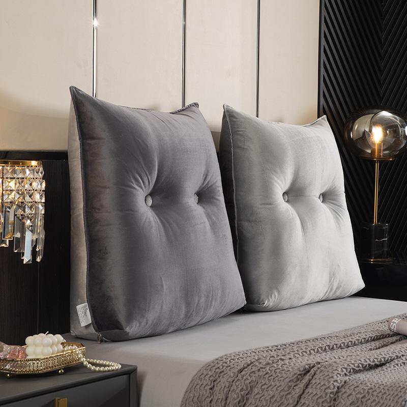 Coussin de Dossier de Lit Doux Triangulaire - Amovible & Lavable