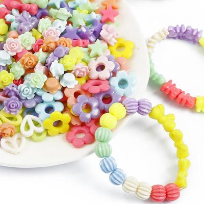 Assorted Color Acrylic Spacer Beads Mixed Loose Beads for DIY Jewelry Accessories