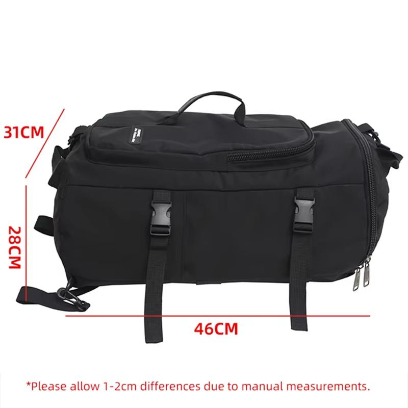 Gym Travel Backpack Black Round Bag for Men Women Casual Outdoor Sports Shoulder Crossbody Bag Training itness Weekender Duffel