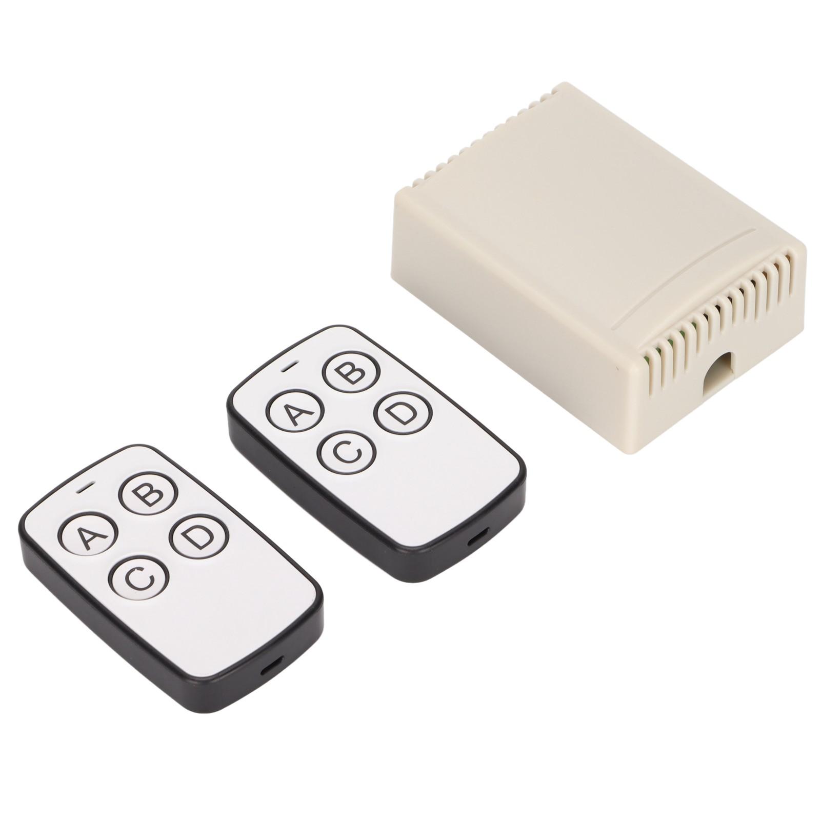 12V Lrning   4 Way Remote Control   43300CMHz Copy Four Button Remote Control with 4 Relay Receivers