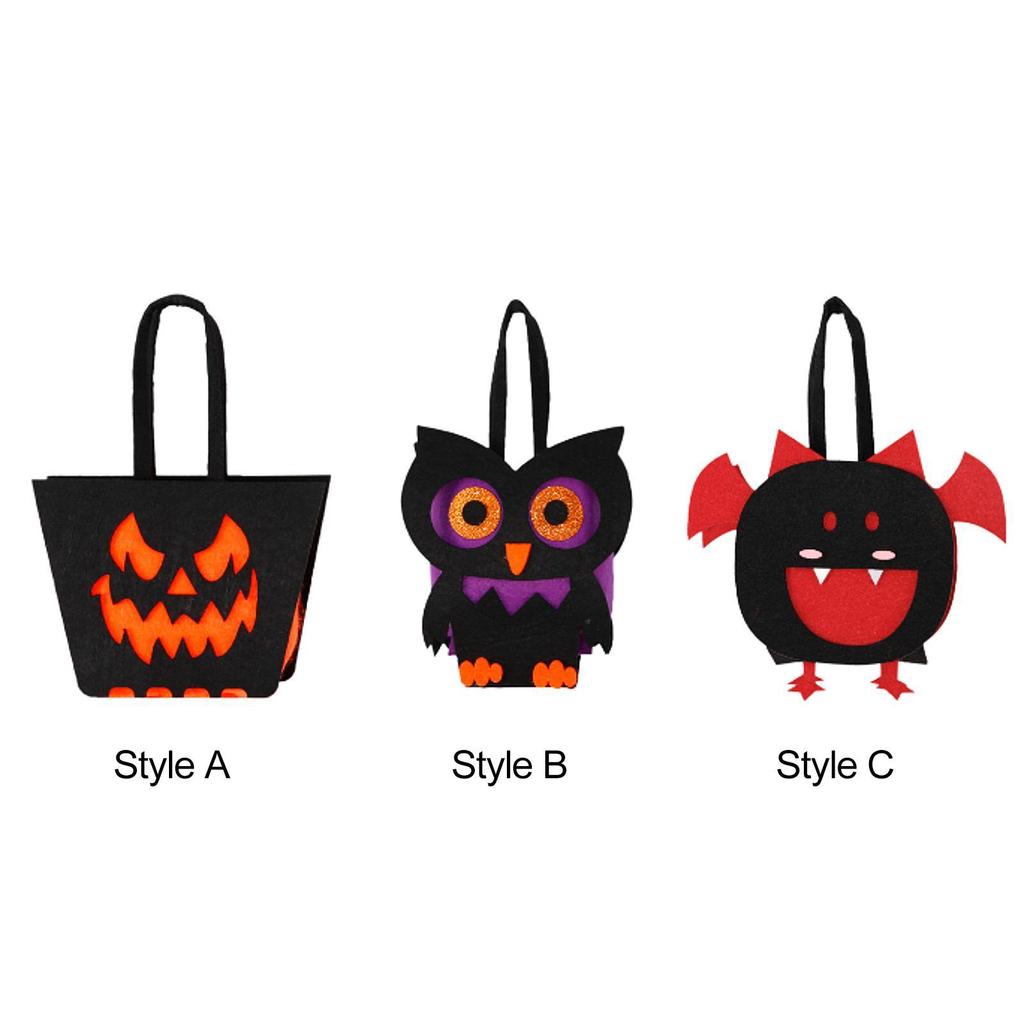 Halloween Candy Bag Halloween Decor Multifunctional Reusable Non Woven Tote Bag for Shelf Cabinet Entrance Living Room Bedroom