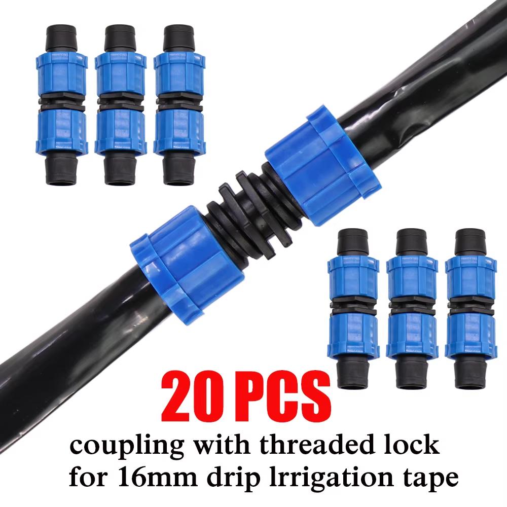 20M-150M 16mm 0.2mm Wall Thickness Spacing Drip Irrigation Tape Dripper Watering System With 5/8'' Garden Connector Accessories