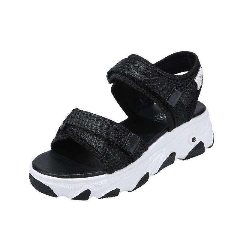Summer Casual Womens Open Toe Sandals With Breathable Pu Upper For Beach And Daily Wear