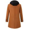Autumn Winter Men's Thickened Padded Wool Hooded Overcoat, Fake Two-piece Mid-length Warm Parka Jacket