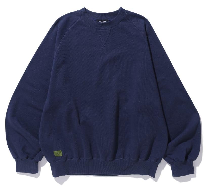 Military Raglan Crewneck Navy [Extra Large] Men's Sweatshirt,