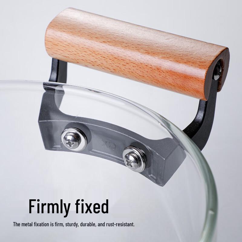 ZISIZ Transparent Double-Handled Glass Cooking Pot