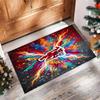 Tappeto in Flanella Stampato Manchester United Antiscivolo Morbido Poliestere Tappeto per Pavimento Tappetino Decorativo per Interni per Camera da Letto Soggiorno Divano
