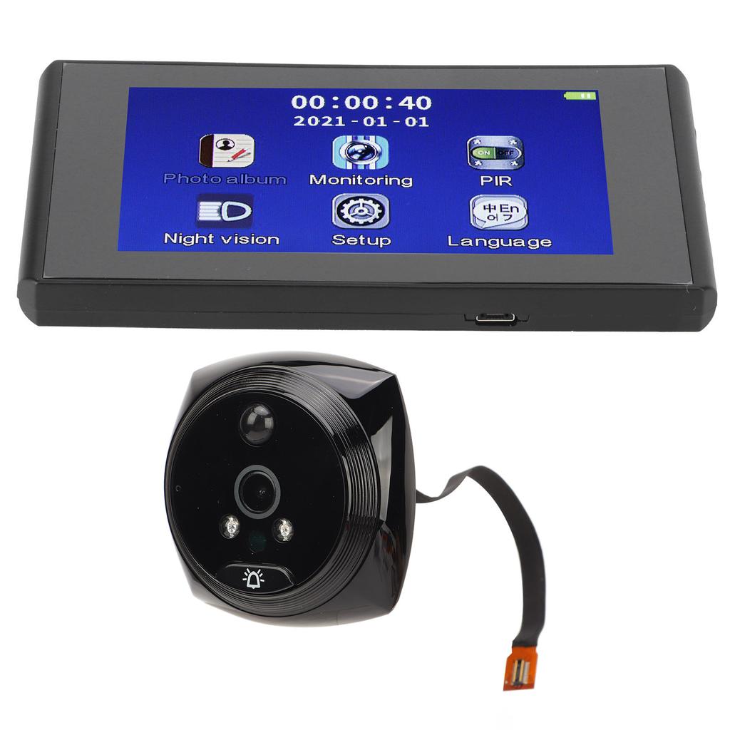 Video Doorbell 4.5in HD Intelligent Electronic Camera Door Viewer with Motion Detection