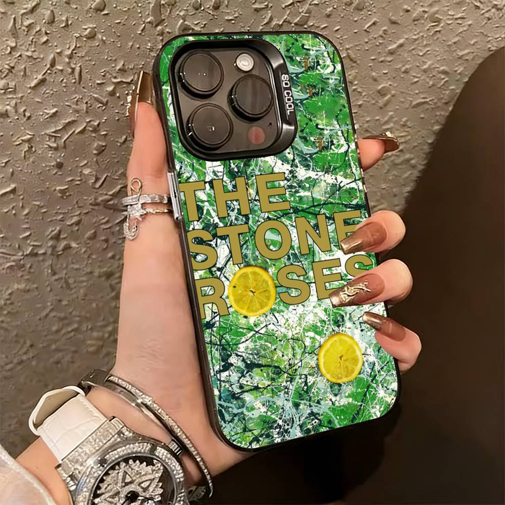 

Чехол для телефона S-Stone R-Roses Band для iPhone 17,16,15,14,13,12,11 Plus,Pro Max,XS, Цветной Серебристый Черный Чехол iPhone16e