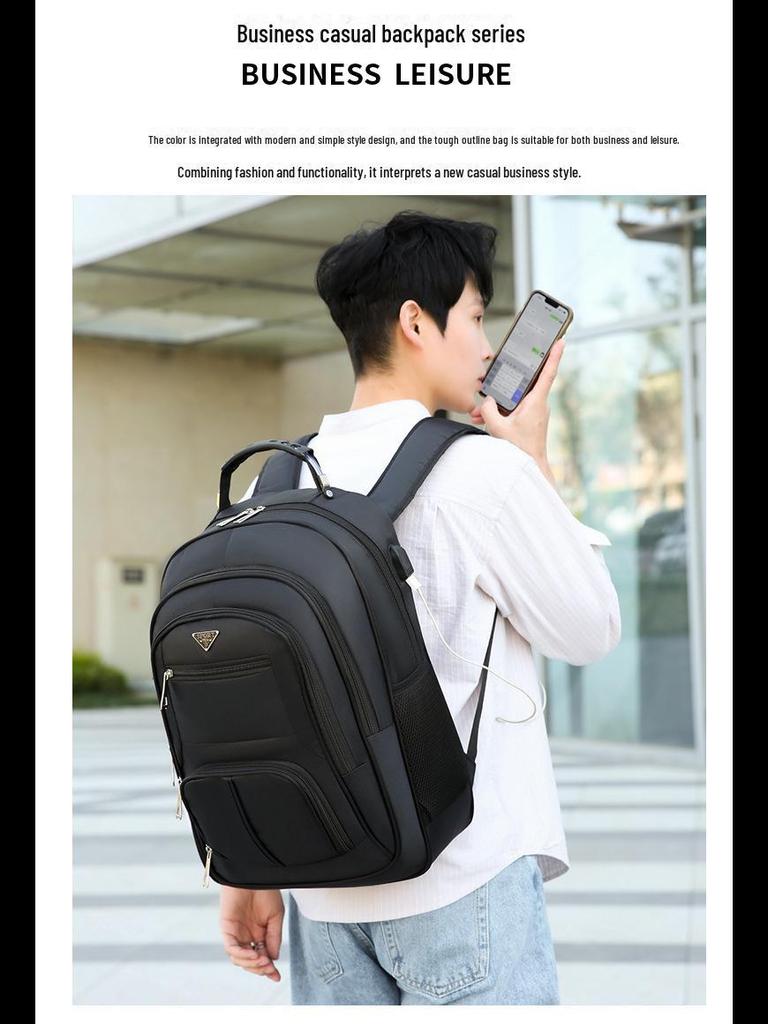 Herren Rucksack einfarbig Allzweck für Business und Reise