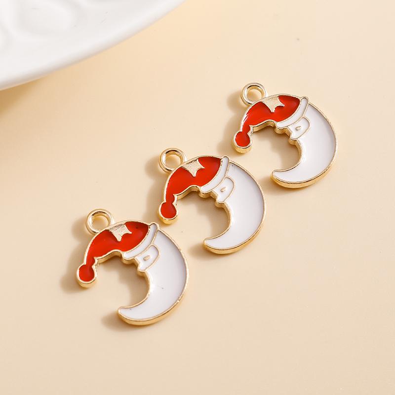 10pcs 16*21mm Enamel Christmas Bell Charms DIY for Bracelets Pendants Earrings Making Creative Gift Charms Jewelry Accessories