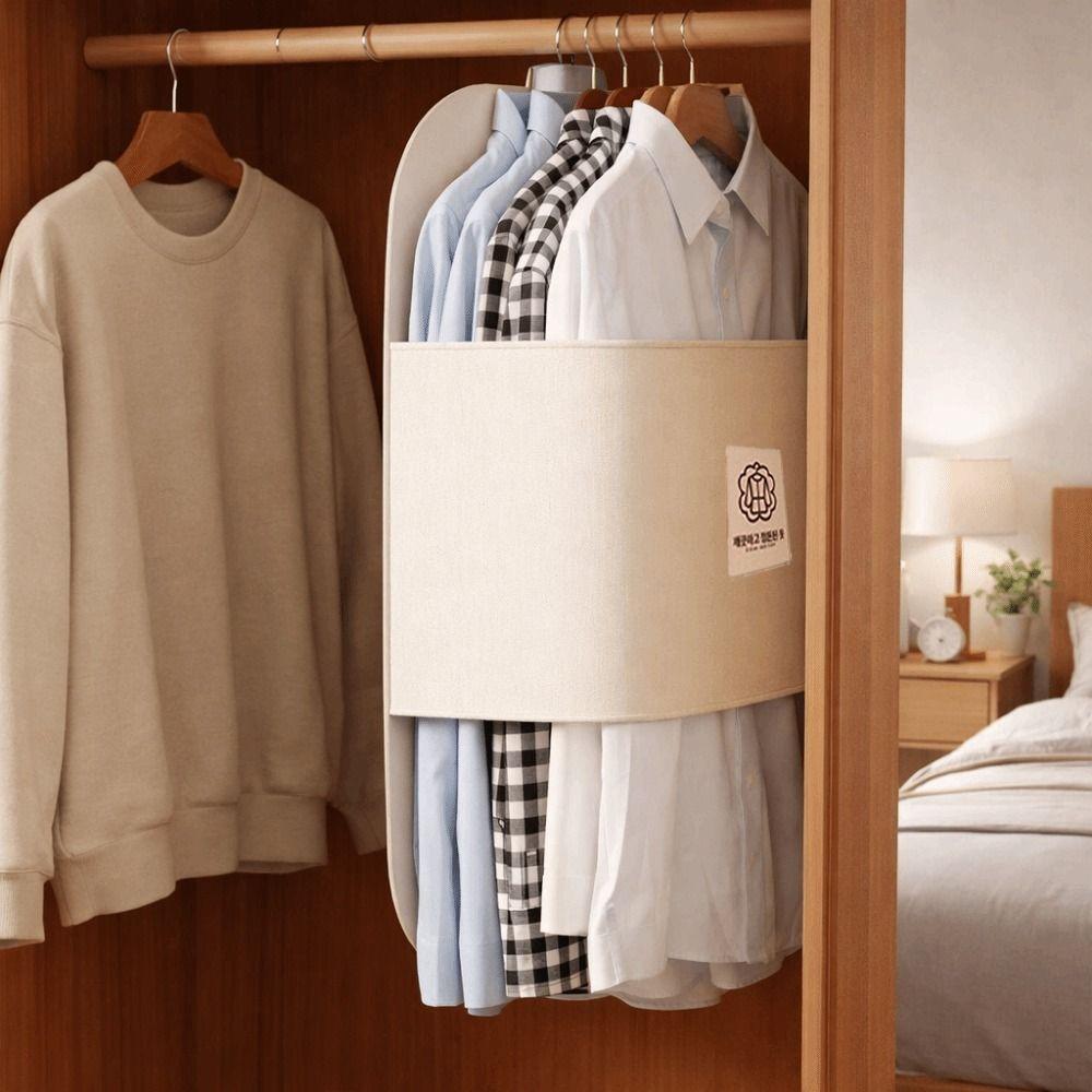 Oxford Cloth Clothing Compression Board Large Capacity Dust-proof Clothes Dust Cover Folding Space Saving Suit Cover Storage Bag
