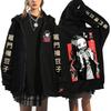 Japonské Anime Demon Slayer Mikiny na zip Mikina Nezuko Kamado Mange Y2k Mikiny na zip Kimetsu No Yaiba Kreslený Streetwear