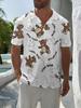Men'S Short-Sleeve Polo Shirt with Flat Digital Print Design - No Texture - Featuring a Cute Teddy Bear And Text Print, Stylish And Easy Short
