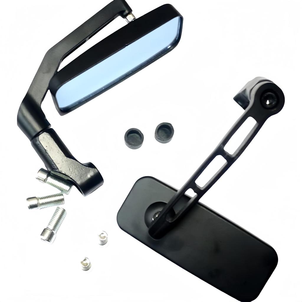 Motorcycle Mirror 8mm10mm General Purpose Square Design Left and Right Set | Motorcycle Rearview Mirror Adjustable Sports/touring Compatible