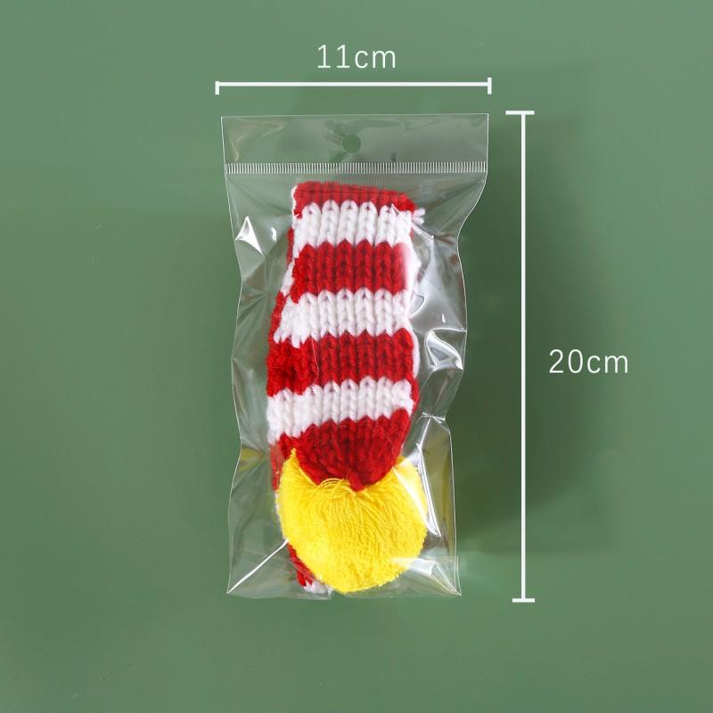 Knitted Striped Pet Christmas Scarf Cats Dogs Rabbits - Warm Thick Wool Neck Warmer Winter Holiday Photoshoot