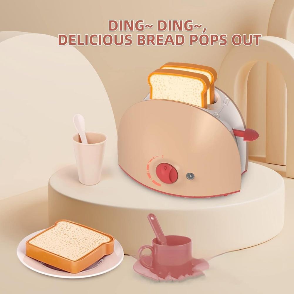 Kids Kitchen Appliances Toys Pretend Play Kitchen Set Juicer Toaster Mixer Coffee Machine Vacuum Cleaner