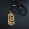 Gold Abacus Necklace Gold Store Same Rotatable Abacus Pendant Copper Plated Real Gold Pendant Guochao Retro Hollow