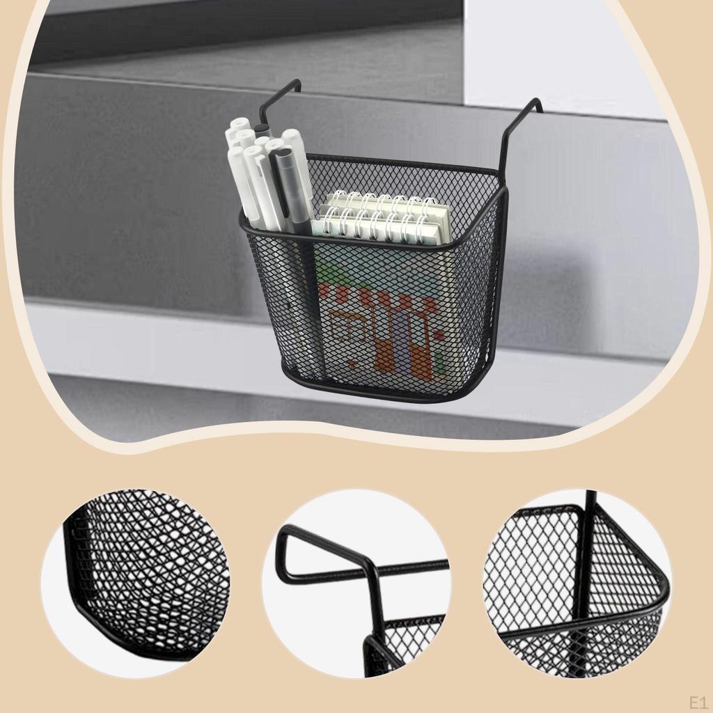 Storage Basket Cubicle Accessories Easy Hang On Iron Convenient Hanging Organizer for