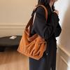 Autumn And Winter Versatile Corduroy Shoulder Messenger Bag Women'S Large-Capacity Canvas College Style Men'S Velvet Class Bag