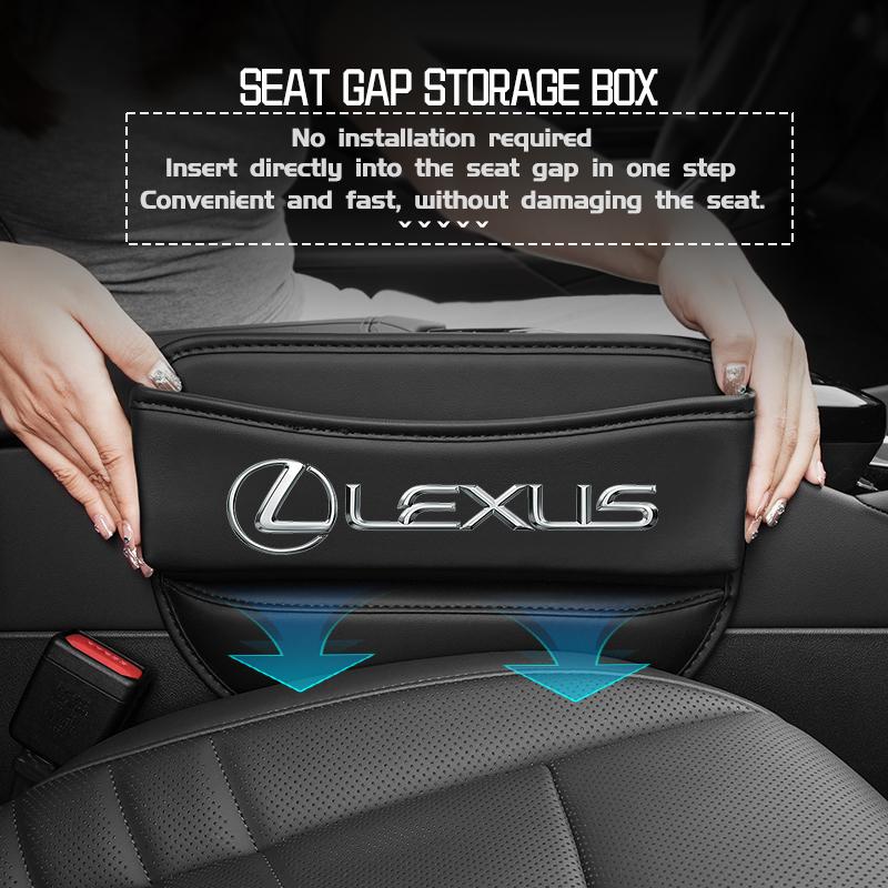 For Lexus Car Seat Organizer Leather Crevice Storage Box Auto Accessories RX350 IS250 IS200 GS300 LX570 RC350 UX250h ES350