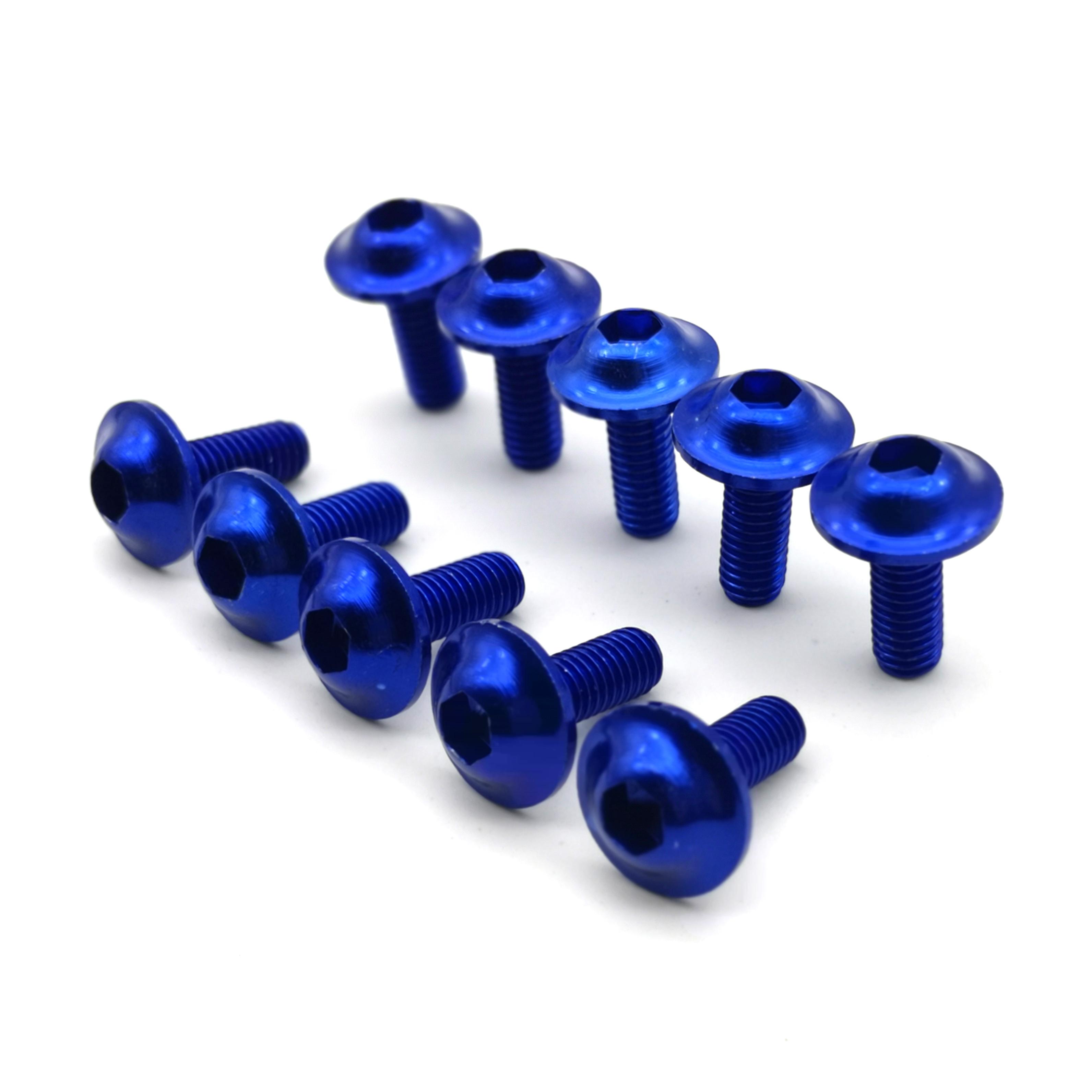 10pcs Motorcycle Bolts Screw M5 x 16mm Aluminum adornment Bolts Blue Anodised 20mm Bolts Red Screws M5 Cap Head 10 pcs синий