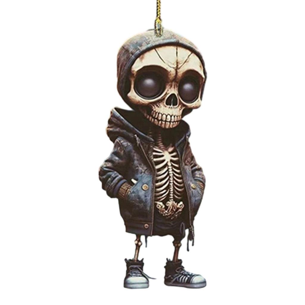 Horror Skull Pendant Decorative Charm Household Party Decoration Supplies for Children Girl Boys Festival Holiday Gift