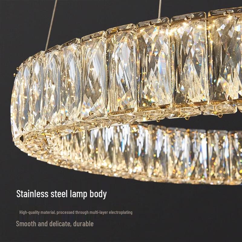 40cm Round Stainless Steel Crystal Chandelier