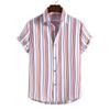New 2025 Spring and Summer Men's Beach Shirt Hawaiian Short-sleeved Flower Shirt Men's E-commerce Supply