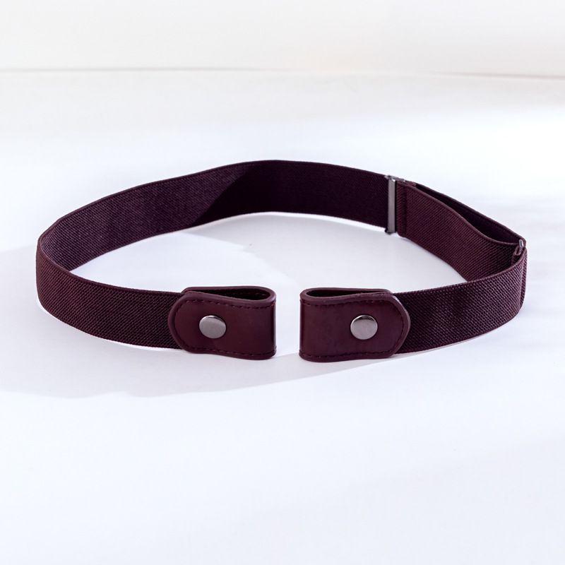 

Удобный регулируемый невидимый ремень без пряжки для джинсов с дизайном без выпуклостей кофейный