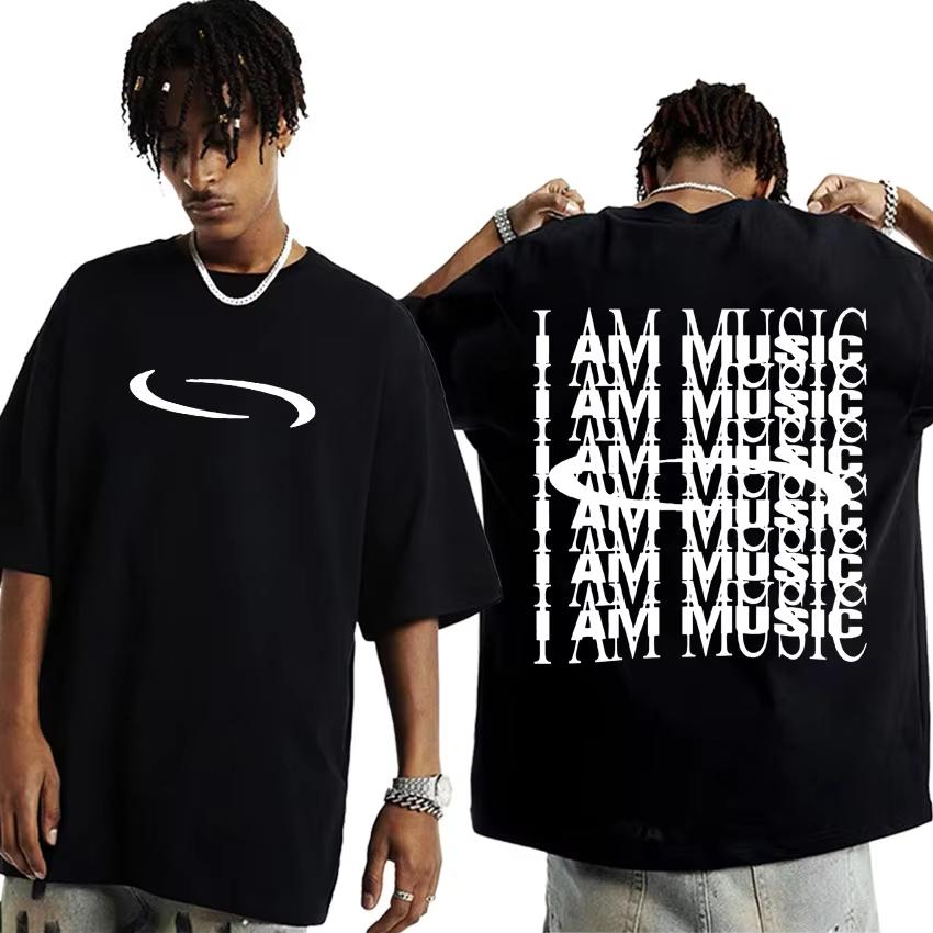 

Playboi Carti I AM MUSIC Logo T Shirt Opium Ken Carson Narcissist Tour Rap 2025 Summer Men Women Tops Casual Oversized Tees S