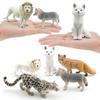 Realistic Plastic Forest Animal Models Including Gray Wolf Arctic Fox Snow Leopard